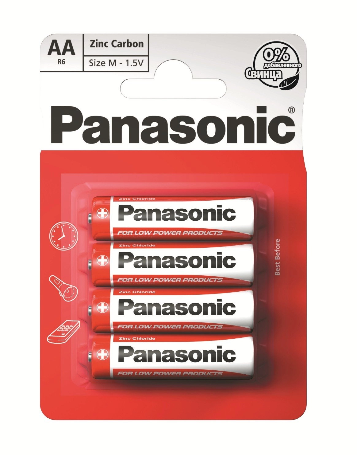 Батарейка PANASONIC R6 Zinc-Carbon 1x4 шт.