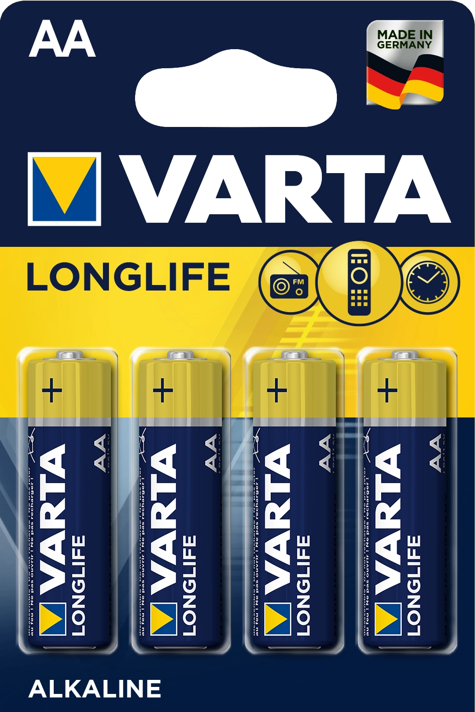 Батарейка VARTA LONGLIFE AA BLI 4