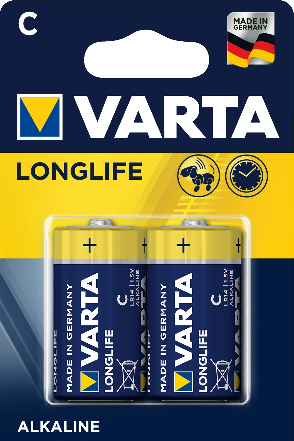 Батарейка VARTA LONGLIFE C BLI 2 (04114101422)