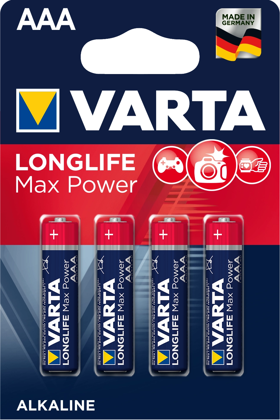 Батарейка Varta Longlife Max Power AAA bli 4 alkaline