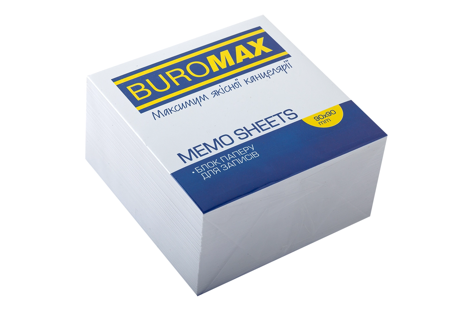 Блок паперу Buromax білий неклеєний 90х90х50мм BM.2215