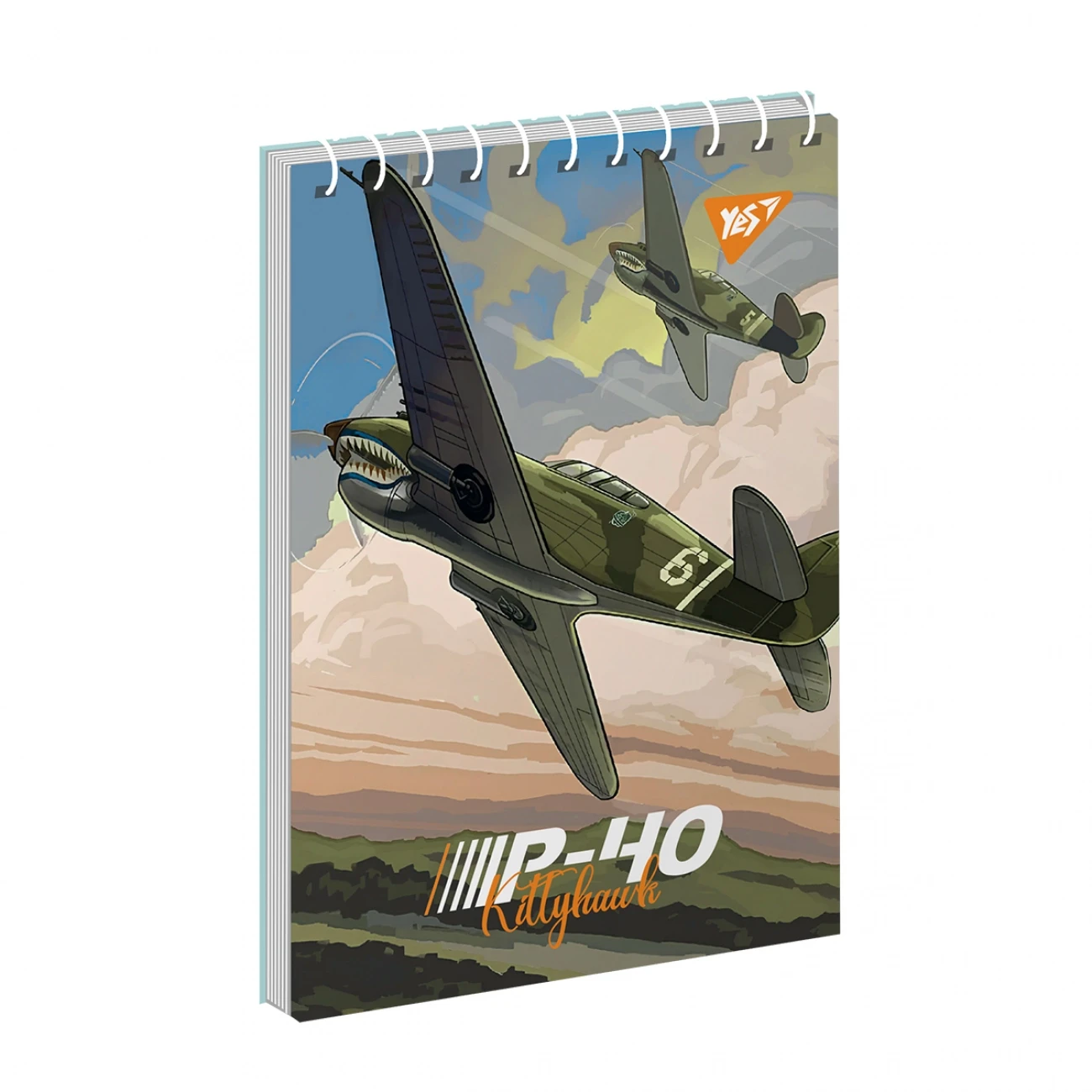 Блокнот YES А6 80 аркушів одинарна спіраль Planes