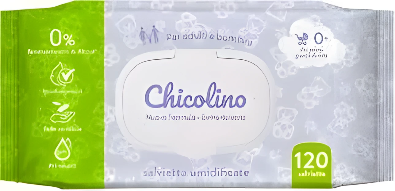 Chicolino Серветка волога для дорослих і дітей puro 120шт. | книга Mirava