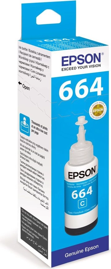 Чорнило Epson 664 L100/L200/L300 блакитне 70мл. (C13T66424A)