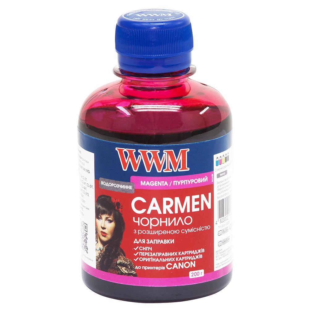 Чорнило WWM CANON UNIVERSAL CARMEN 200мл. WWM,CU/M,рож.