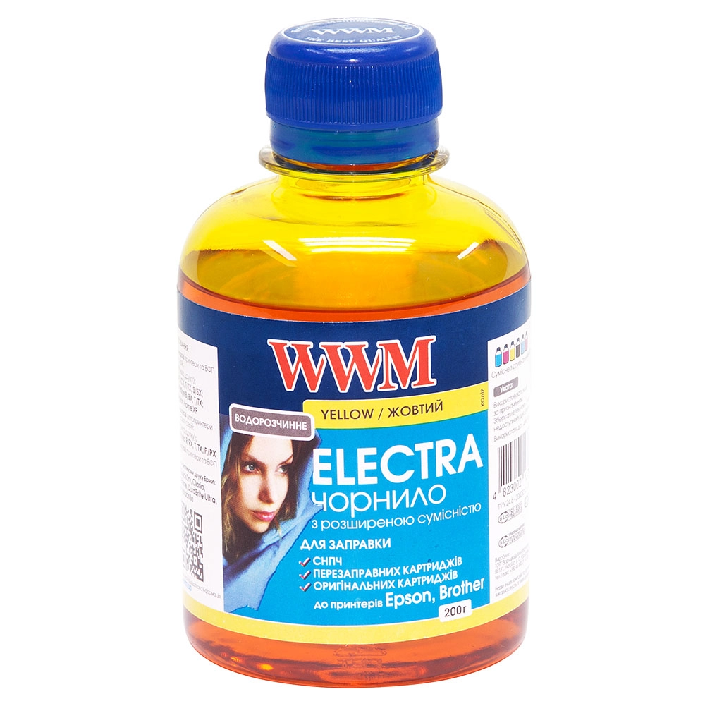 Чорнило WWM EPSON UNIVERSAL ELECTRA 200мл. WWM,EU/Y,жовт.