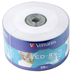 Диск CD-R, VERBATIM 700Mb, 52х, 80min, Wrap 50 pcs