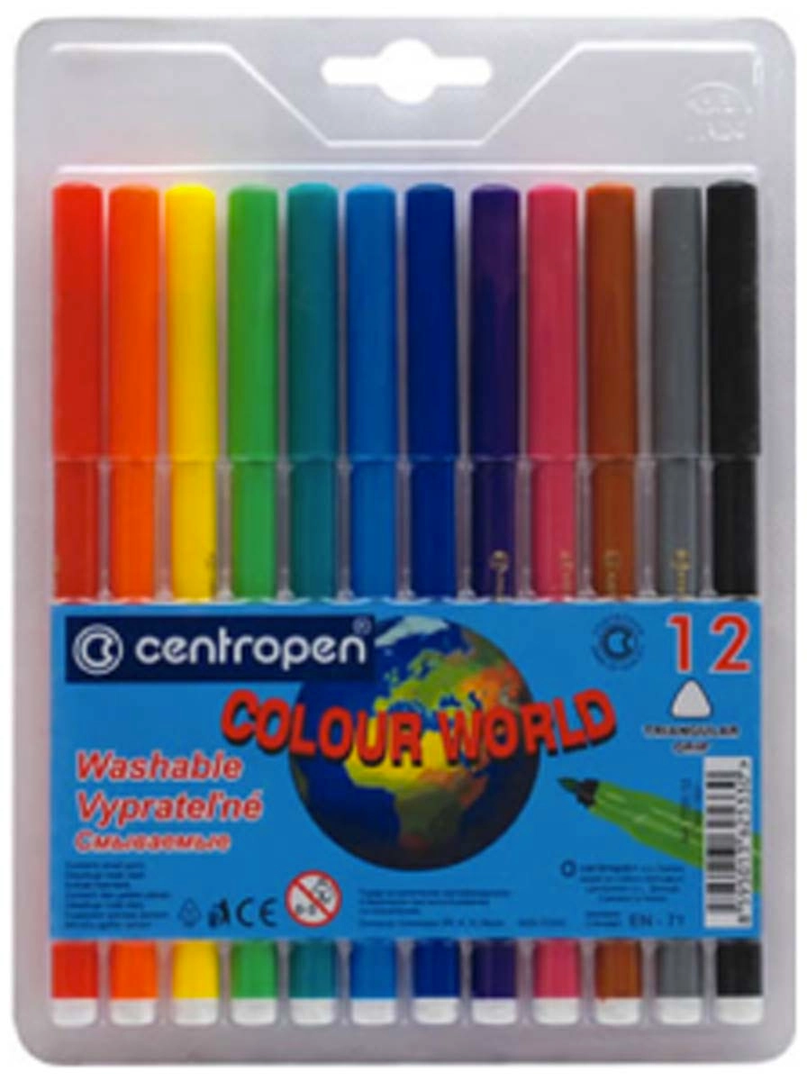 Фломастери 12 кольорів CENTROPEN 7790