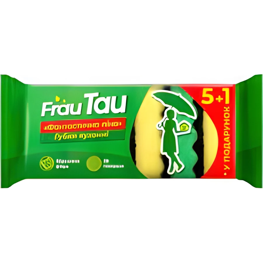 Губка для миття посуду Frau Tau Фантастична піна 6 шт