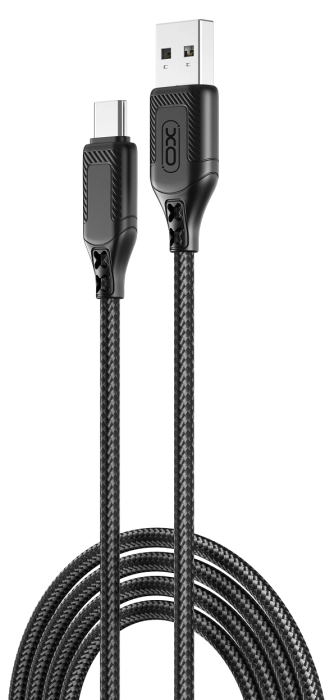 кабель XO NB235 Zebra Series Braided USB-A to Type-C - 1m (Чорний)