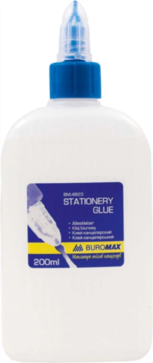Клей конторський полімерний з супер ковпачком 200мл BM.4823 Buromax