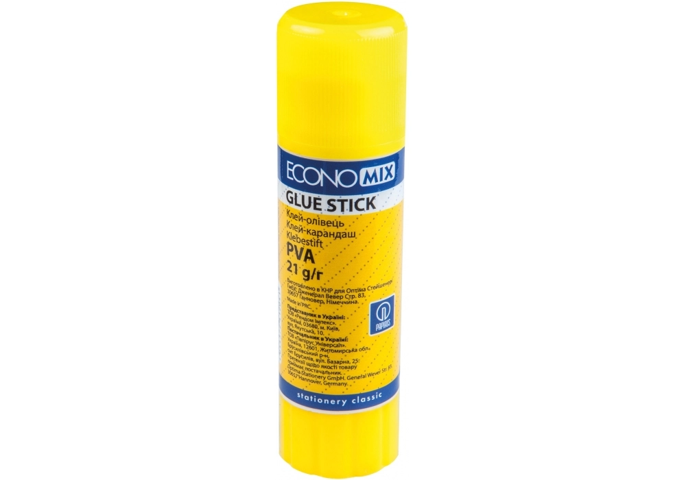 Клей олівець 21г Economix PVA