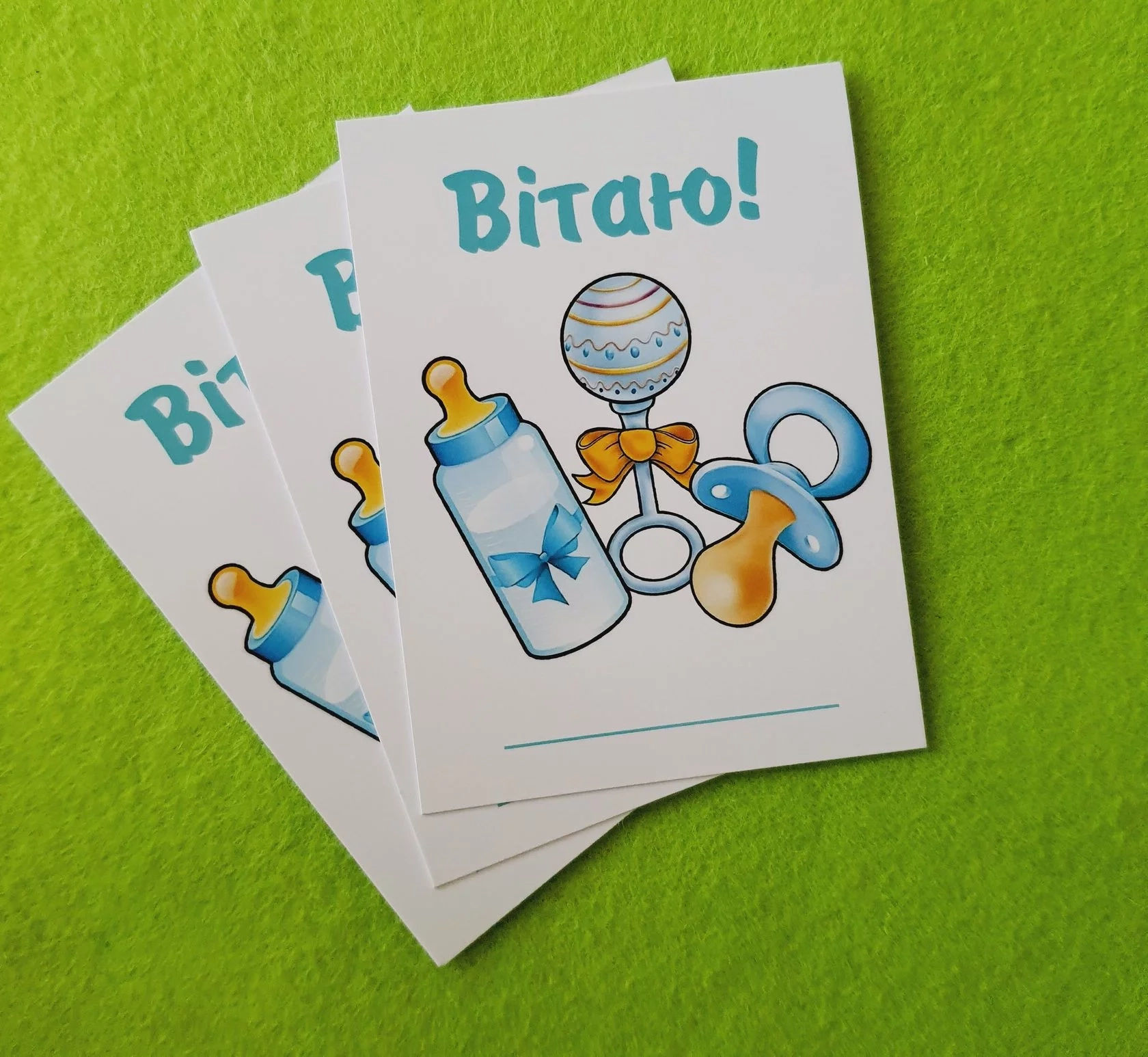 Листівка міні 6х8см Bibirki Вітаю