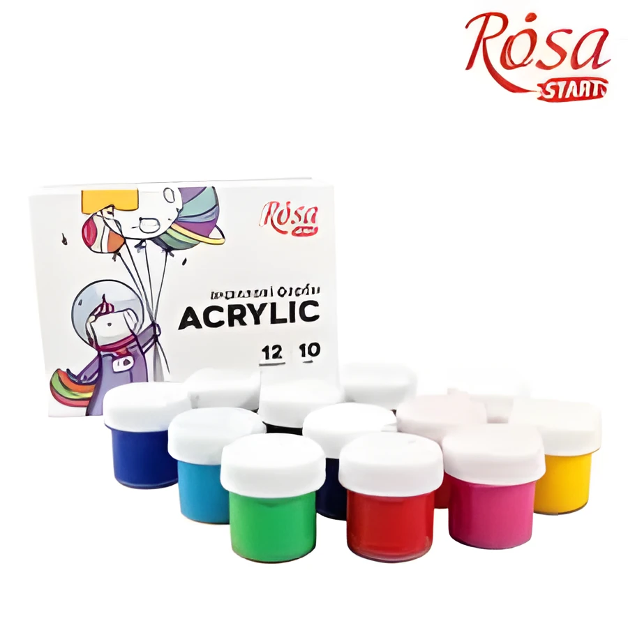 Набір акрилових фарб Space Unicorn 12x10мл ROSA START