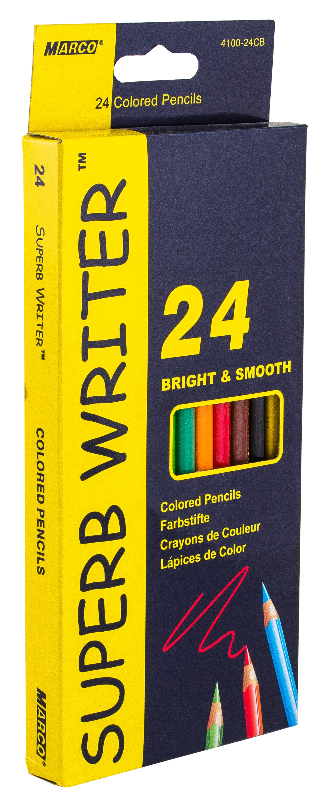 Олівці кольорові 24 кольори Superb Writer 4100-24CB MARCO