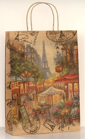 Пакет паперовий крафтовий №189 240х340х88 Paris
