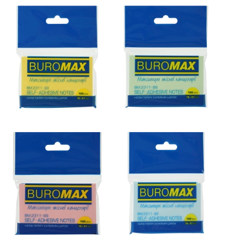 Папір з липким шаром 51*76 BM.2311-99 асорті