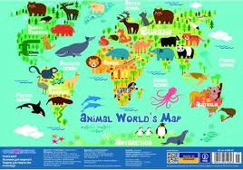 Підкладка для столу Animal Worlds Map COOLFORSCHOOL