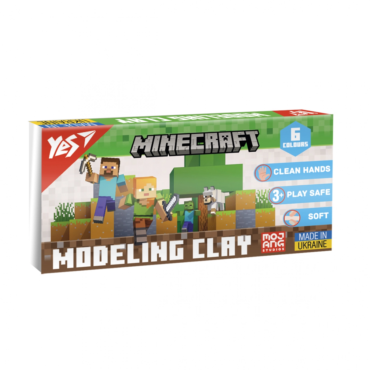 Пластилін Yes Minecraft 6 кол 120г