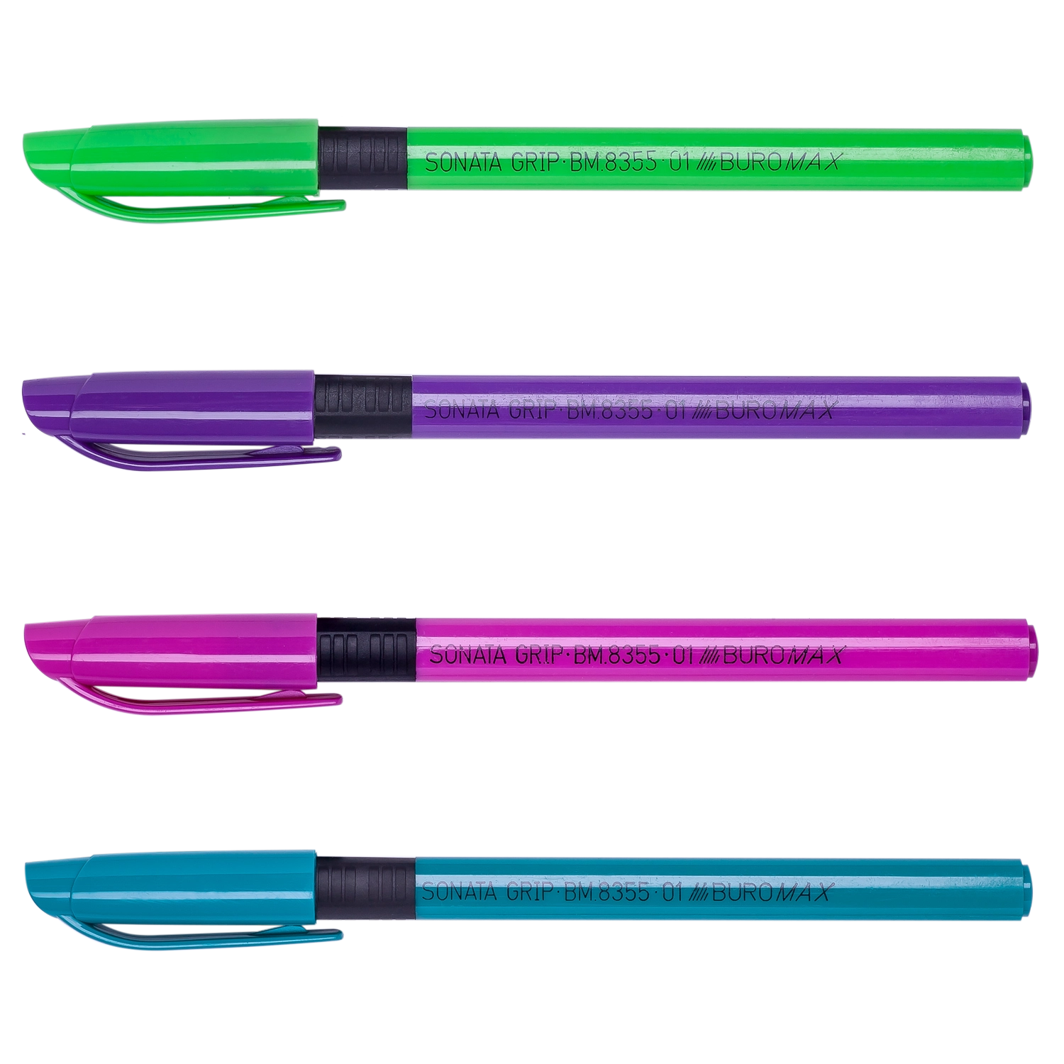 Ручка масляна BM.8355-01 SonataGrip синя з грипом