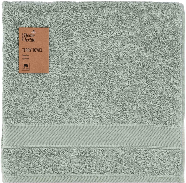 Рушник махровий Ardesto SuperSoft зелений 70х140см 100% бавовна