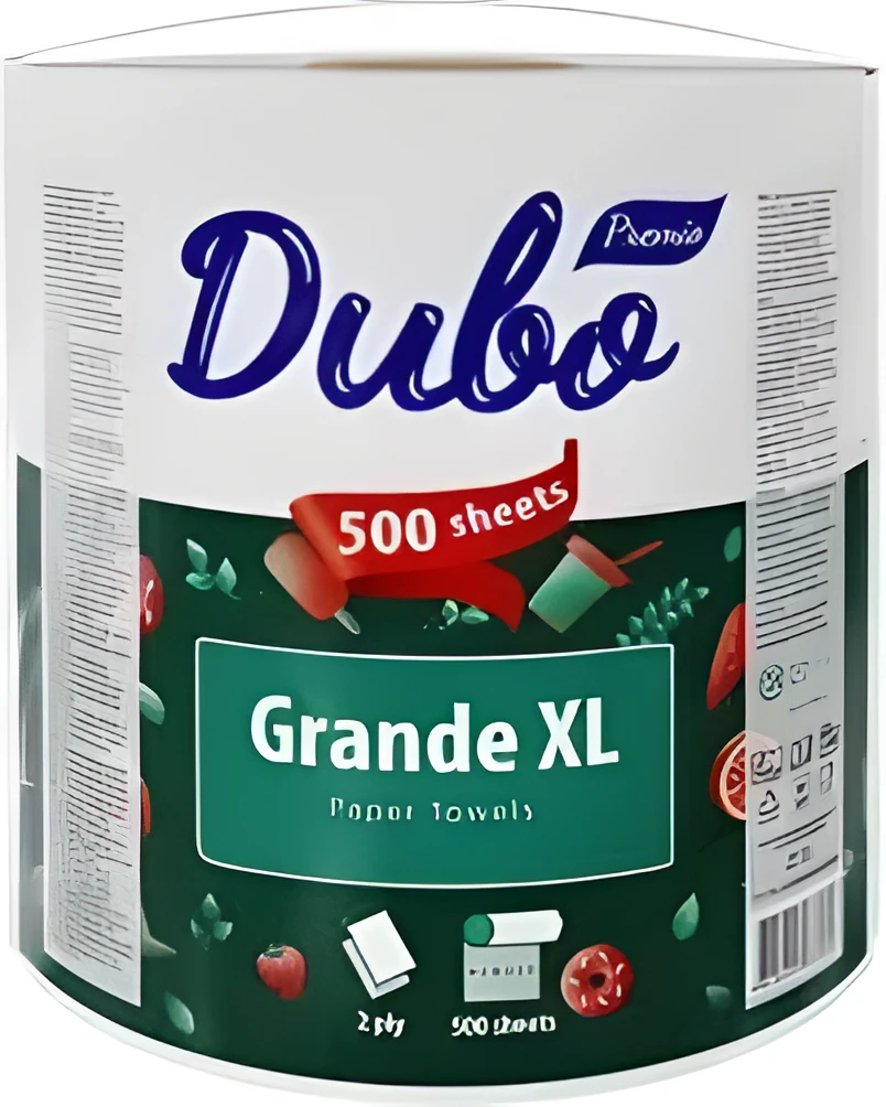 Рушники паперові XL 2-шарові білі Диво Premio Grande 1 рулон 500 відривіві
