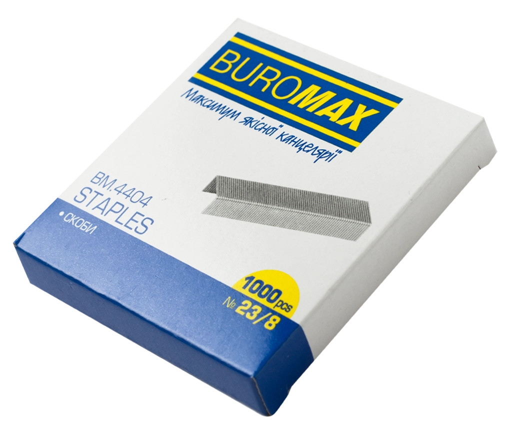 Скоби №23/8 4404 Buromax нікель