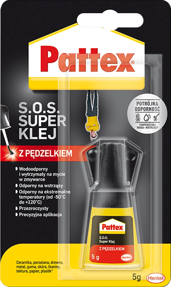 Супер клей гель Pattex з пензликом 5 г