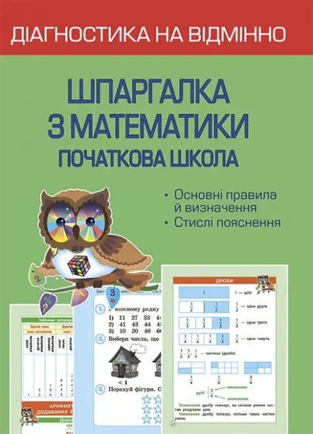 Діагностика на відмінно. Шпаргалка з математики. 1- 4 клас — Книги для школи