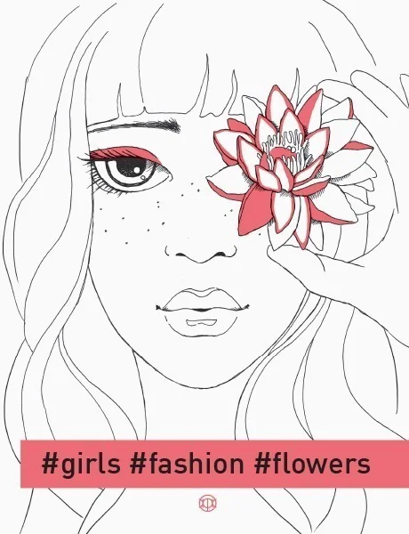 Girls. Fashion. Flowers. Фешн-розмальовка — Олександра Наята