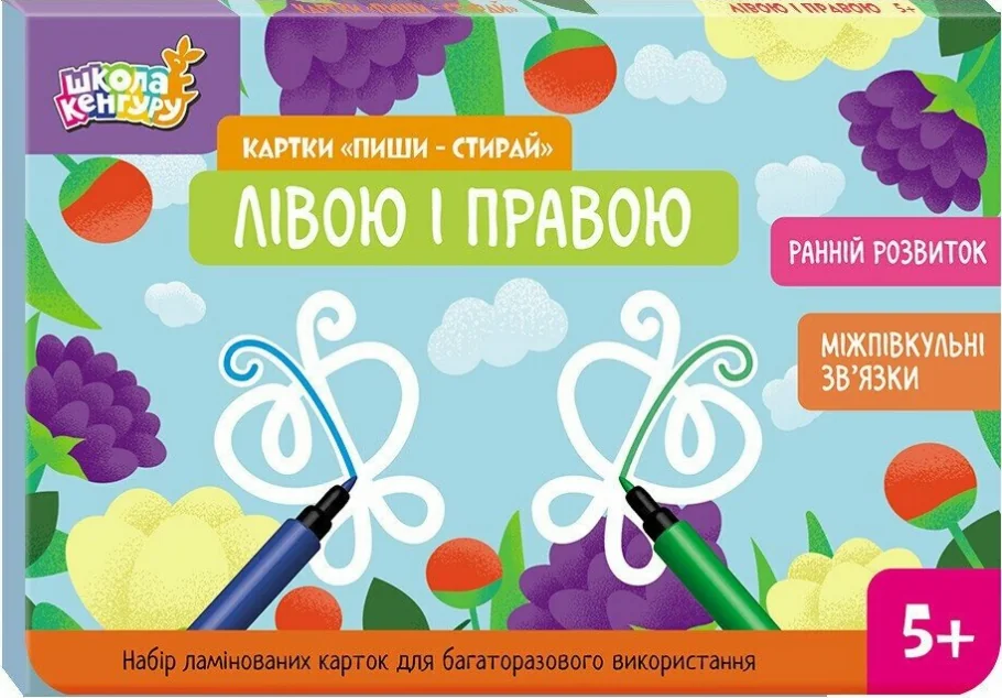 Картки «Пиши-стирай. Лівою і правою» — Юлія Єрьоменко