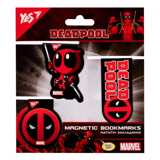 Закладки магнітні YES Marvel Deadpool 3 шт
