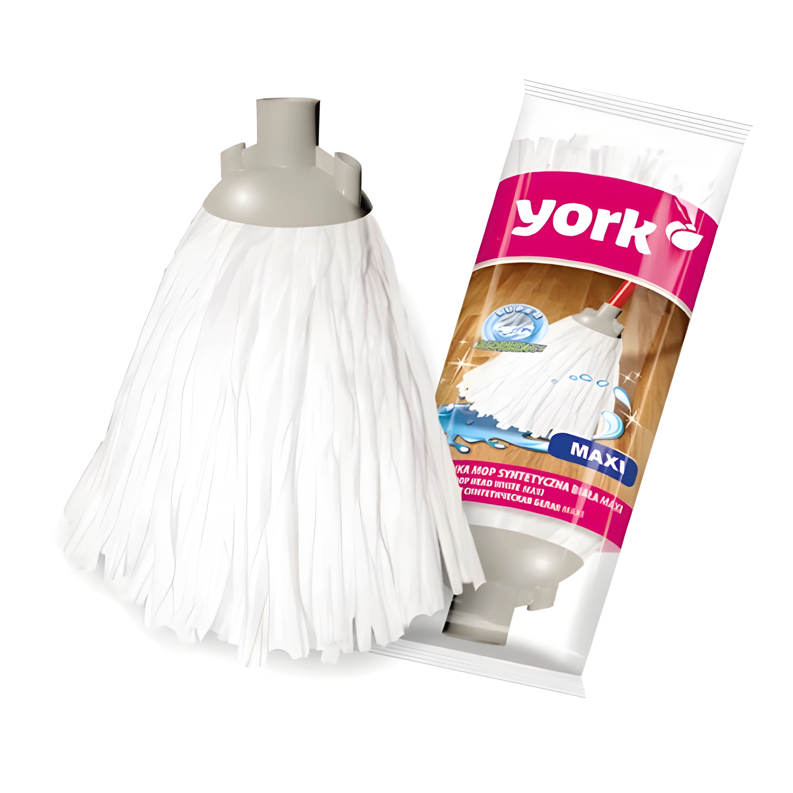 Запаска до швабри York синтетика біла Maxi 120г 078020
