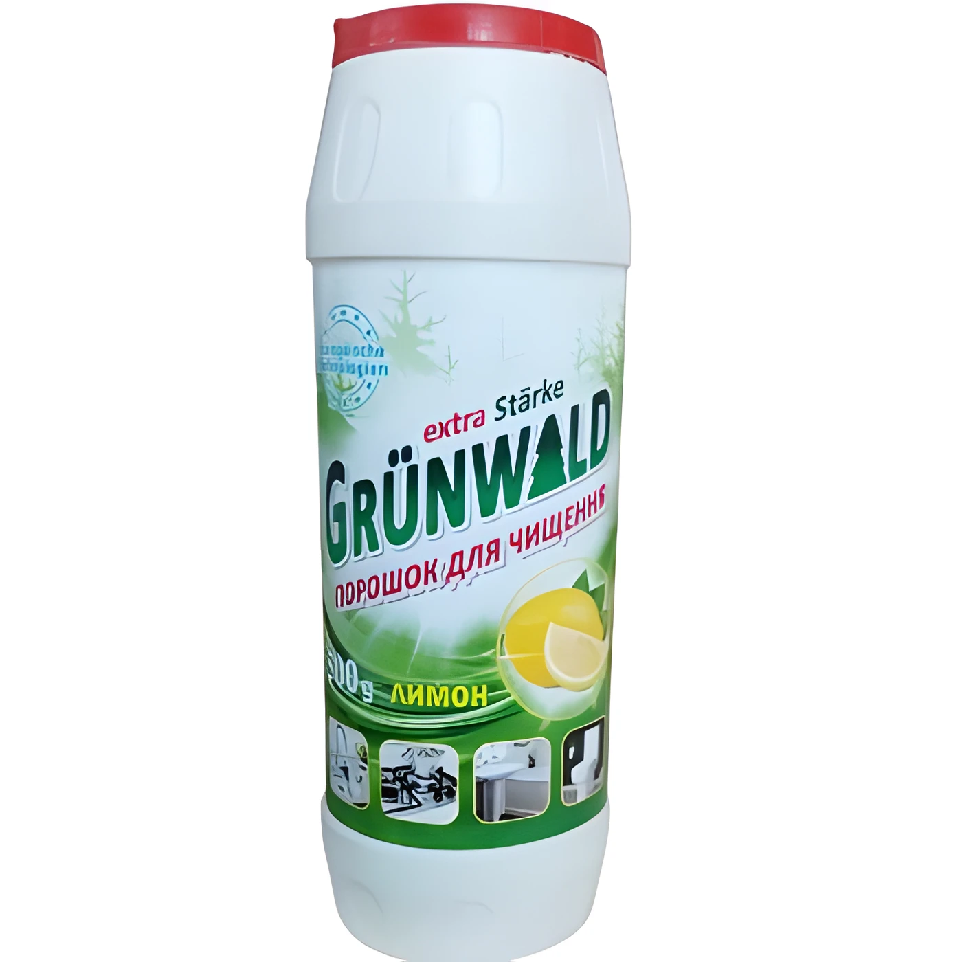 Засіб чистячий порошкоподібний Grünwald Лимон 500 г